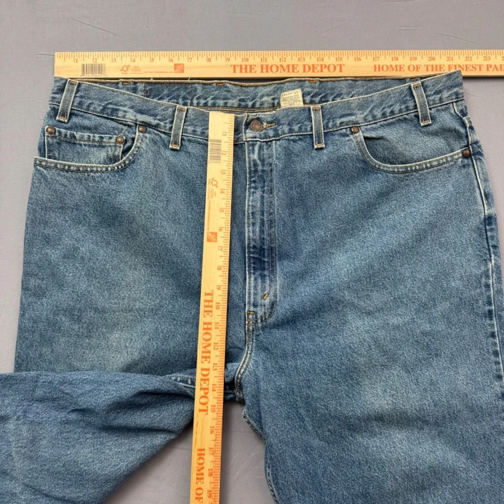 Levis 550 Relaxed Fit Jeans Men 46x30 Medium Wash Blue Denim Vintage 100% Cotton